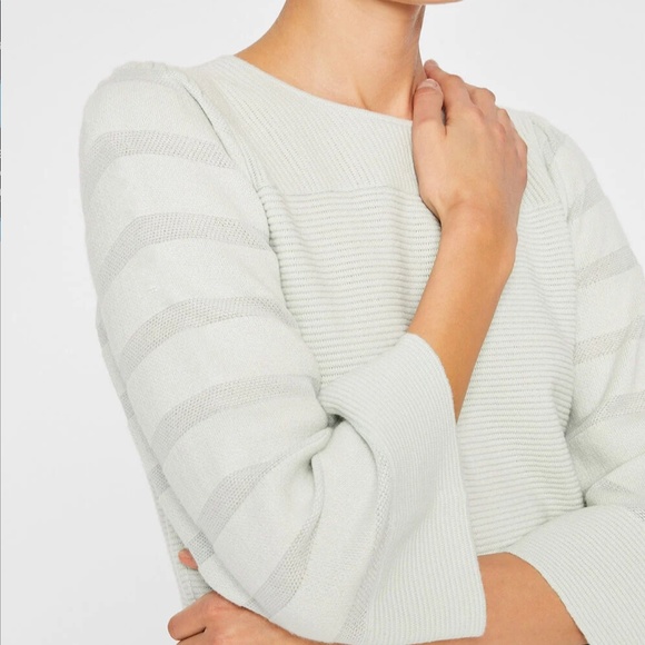 Jacquard Stripe Crew Sweater - New With Tags - NEVER WORN - Smoke - Picture 3 of 4